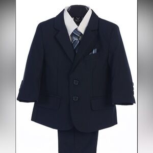 Little Gents 3582 Boy's 5 Navy Blue Piece Suit